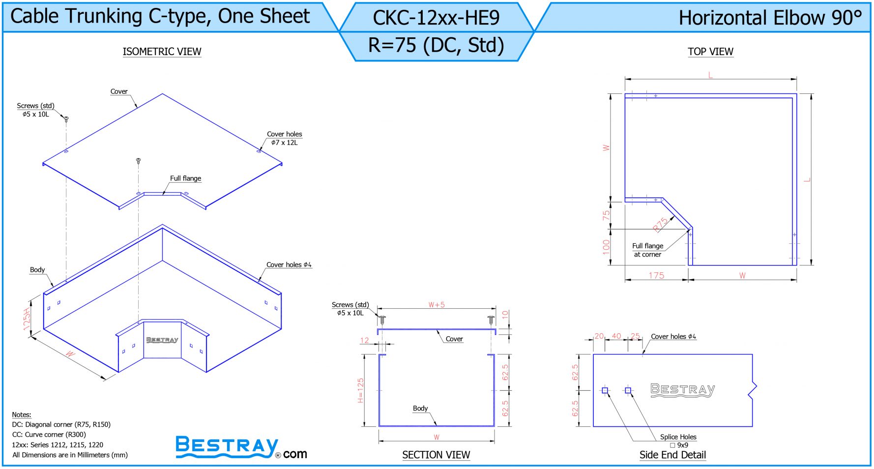 Horizontal Elbow 90 Degrees - Bestray Joint Stock Company